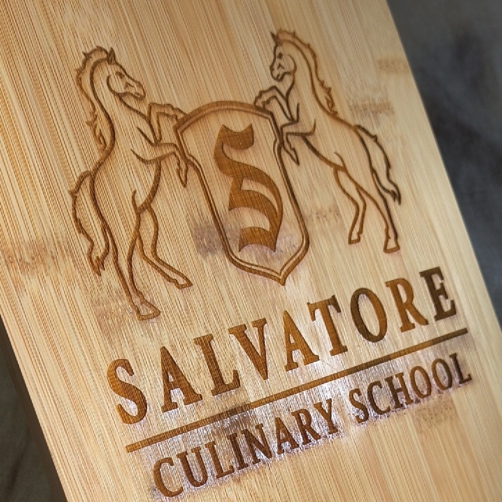 Salvatore Vampire Diaries Bamboo Cutting Board